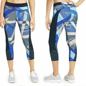 Athleta Leggings Sz M Womens Electric Geo Sonar Capri Stretch Yoga Gym
